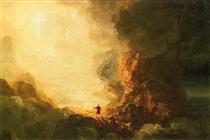Study for The Pilgrim of the Cross at the End of His Journey - Thomas Cole