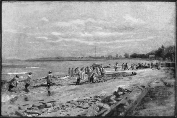 Hauling the Seine, 1882 - Томас Икинс
