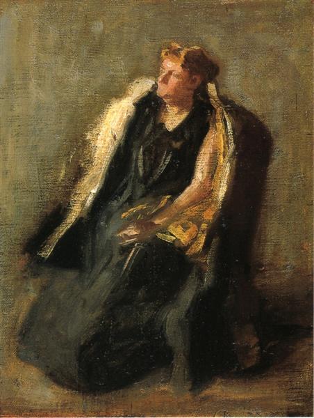 Portrait of Mrs. Hubbard (sketch) - Томас Икинс