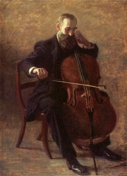 The Cello Player, 1896 - 湯姆·艾金斯