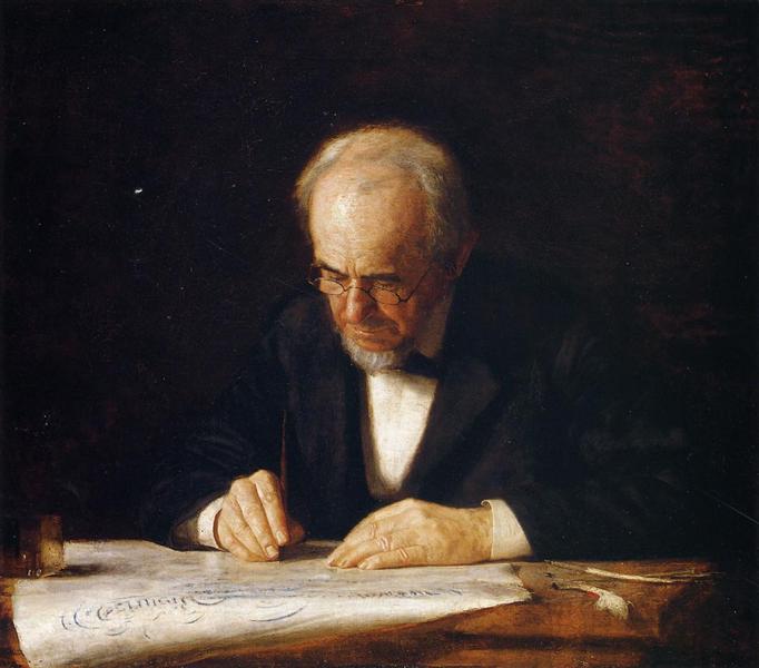 The Writing Master (Benjamin Eakins), 1882 - Томас Икинс
