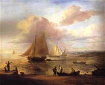 Coastal Scene, a Calm - Thomas Gainsborough