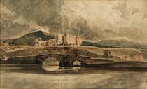 Rhyddlan Castle and Bridge - Thomas Girtin