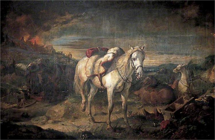 Riderless War Horses After the Battle of Sedan, 1873 - Thomas Jones Barker