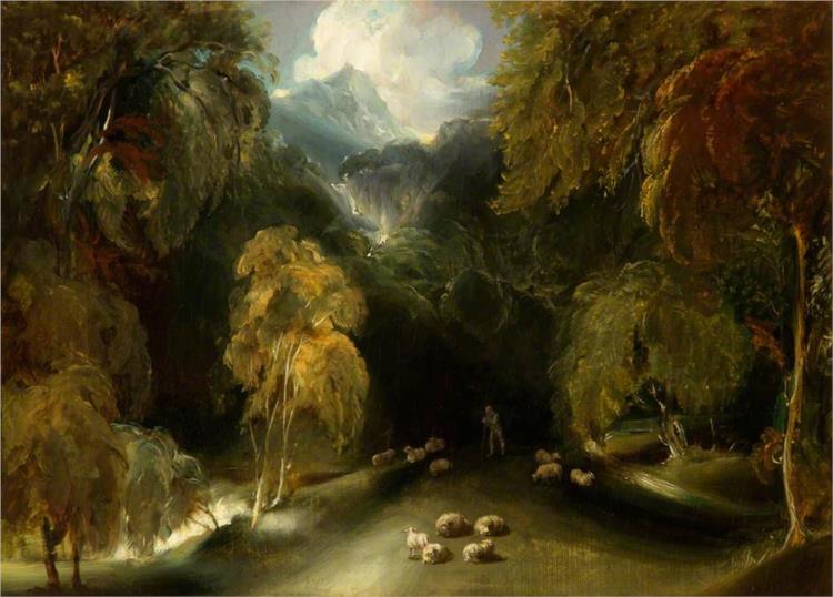 A View of Dovedale, Looking toward Thorpe Cloud - Thomas Lawrence