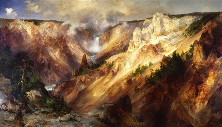 The Grand Canyon of the Yellowstone, 1901 - Томас Моран