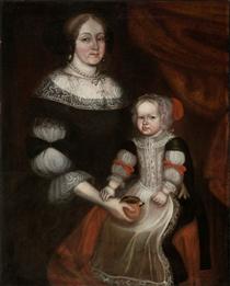 Mrs. Richard Patteshall (Martha Woody) and child - Thomas Smith