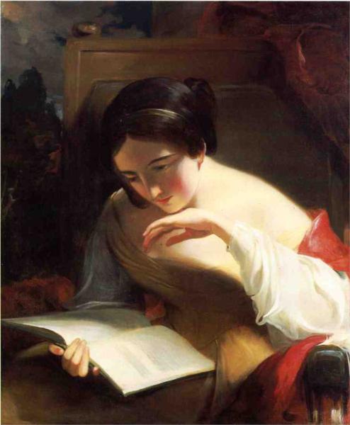 Portrait of a Girl Reading, 1842 - Томас Саллі