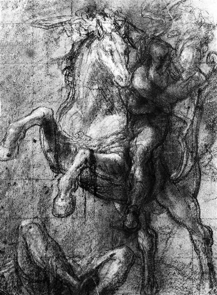 Cavalier over a fallen adversary, 1562 - 1564 - Tizian