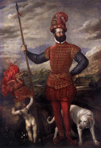 Man in Military Costume, 1550 - 1552 - Tizian