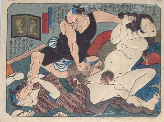 The fight, c.1835 - Utagawa Kunisada