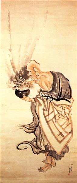 The arhat Handaka - Utagawa Kuniyoshi