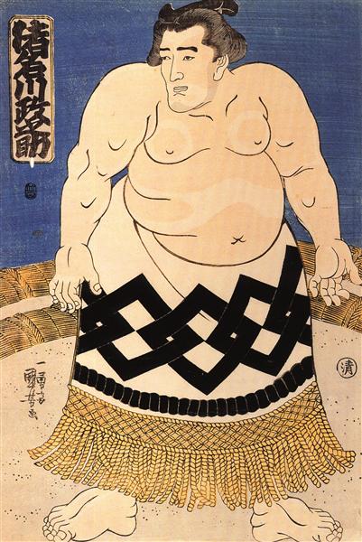 The sumo wrestler - Утаґава Кунійосі