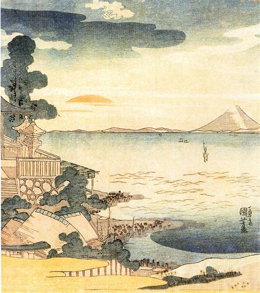View of Mt. Fuji - Утагава Куниёси