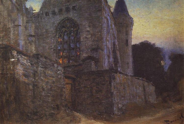 Redon Abbey, c.1875 - Vasily Polenov
