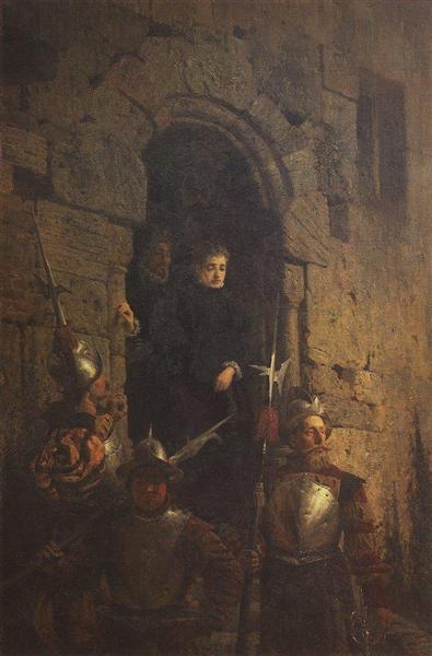 Арест гугенотки Жакобин де Монтебель, графини д'Этремон, 1875 - Василий Поленов