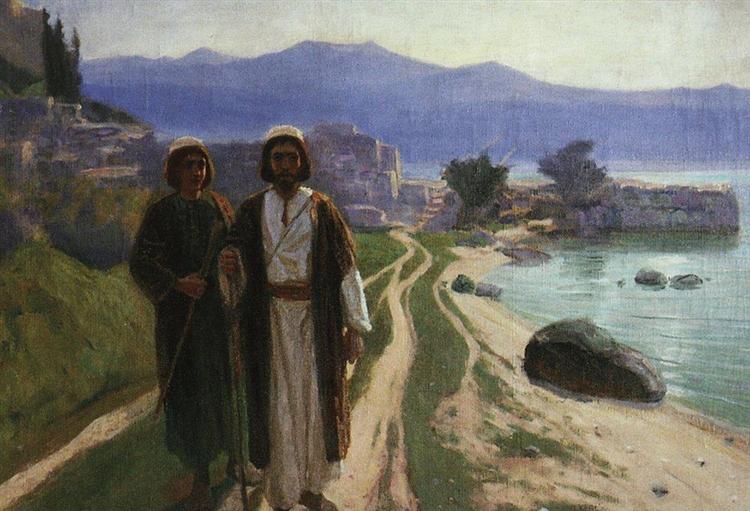 Решили идти в Иерусалим, c.1900 - Василий Поленов