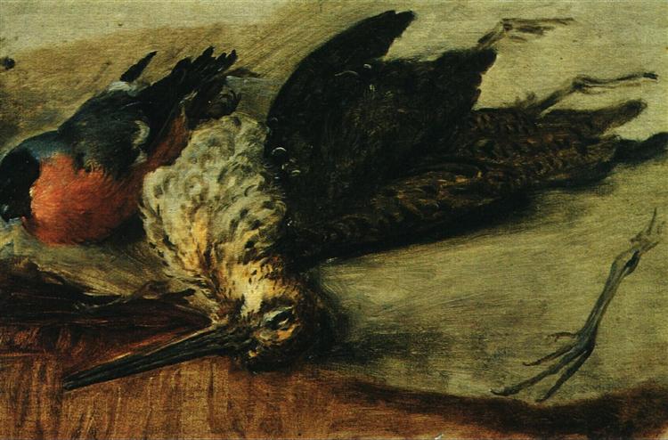 Grouse and Bullfinch. Study, 1820 - Vasily Tropinin