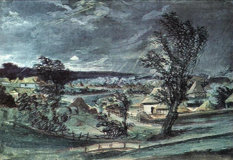 The Storm Over the Grove, 1818 - 1821 - Vasily Tropinin