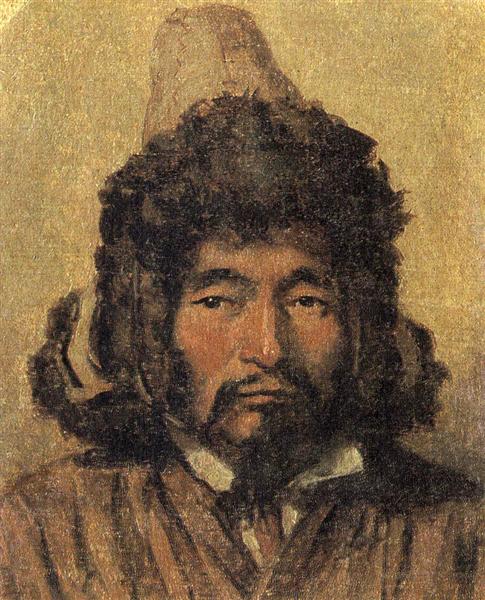 Kazakh with fur hat, c.1867 - Vasili Vereshchaguin