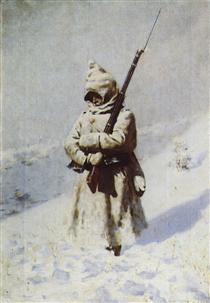 Soldats dans la neige - Vassili Verechtchaguine