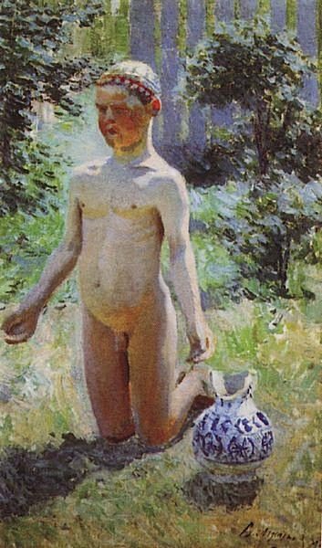 The Boy nearly broken jug, 1899 - Victor Borisov-Musatov