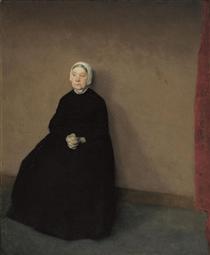 An old woman - Vilhelm Hammershøi