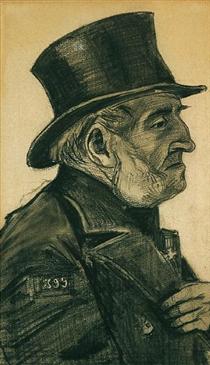 An Almshouse Man in a Top Hat - Винсент Ван Гог