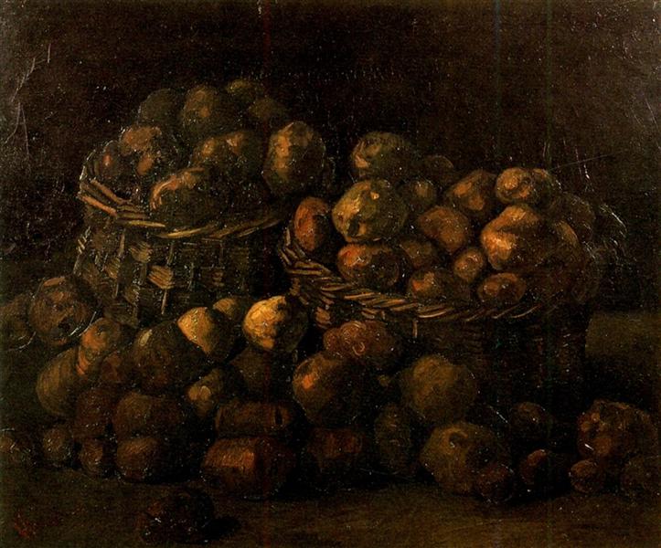 Baskets of Potatoes, 1885 - 梵谷