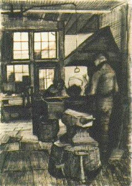 Blacksmith Shop, 1882 - 梵谷
