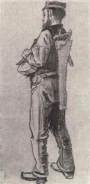 Carpenter, Seen from the Back, 1882 - 梵谷