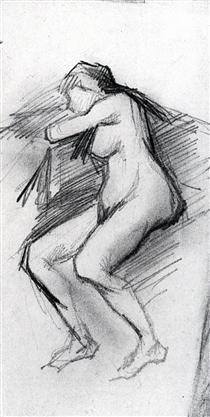 Female Nude, Seated - Vincent van Gogh