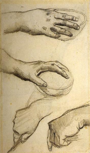 Four Hands, Two Holding Bowls, 1885 - Vincent van Gogh