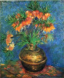 Fritillaries in a Copper Vase - Vincent van Gogh