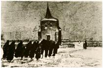 Funeral in the Snow near the Old Tower - 梵谷