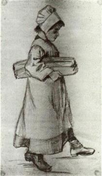 Girl Carrying a Loaf of Bread - Vincent van Gogh