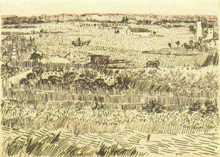Harvest Landscape, 1888 - 梵谷
