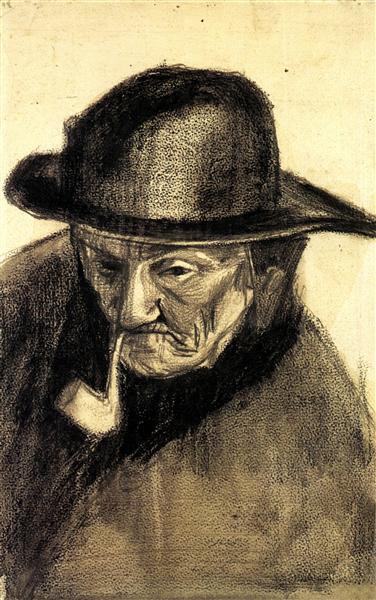 Head of a Fisherman with a Sou'wester, 1883 - Vincent van Gogh