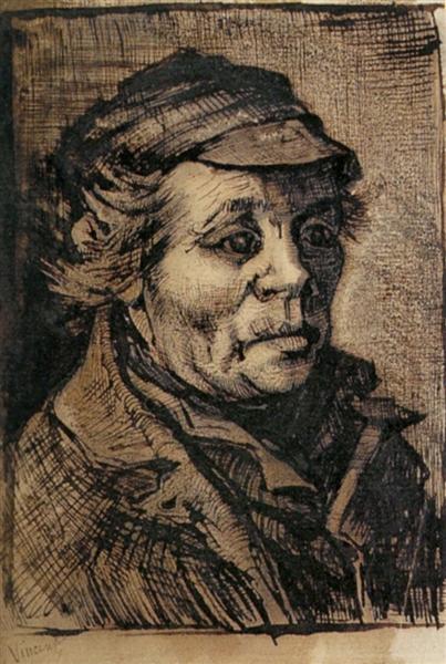 Head of a Man, c.1885 - Вінсент Ван Гог