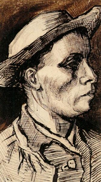 Head of a Man, c.1885 - Вінсент Ван Гог