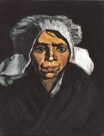 Head of a Peasant Woman with White Cap, 1884 - Vincent van Gogh