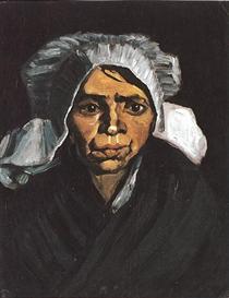 Head of a Peasant Woman with White Cap - Вінсент Ван Гог