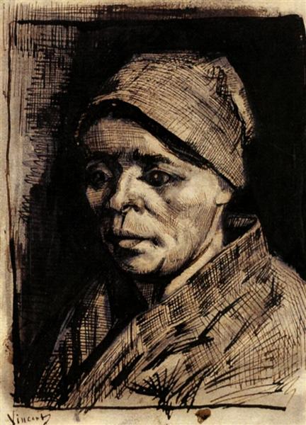 Head of a Woman, c.1885 - Вінсент Ван Гог