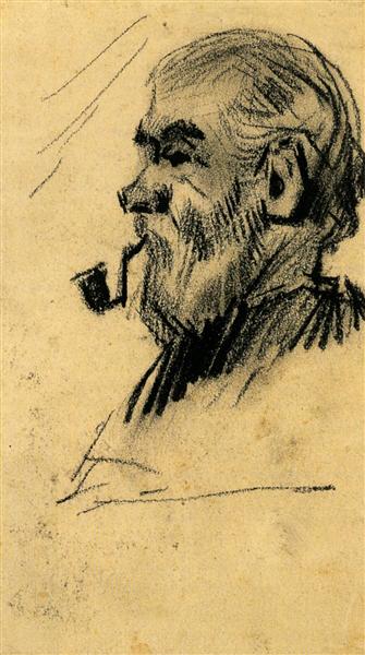 Head of an Old Man, 1885 - 梵谷