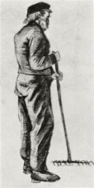Man with Rake, 1883 - 梵谷