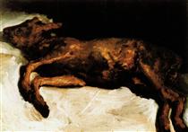 New-Born Calf Lying on Straw - Винсент Ван Гог