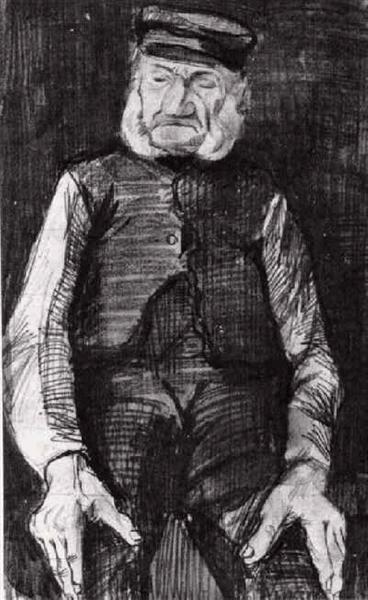 Orphan Man with Cap, Half-Length, 1883 - 梵谷