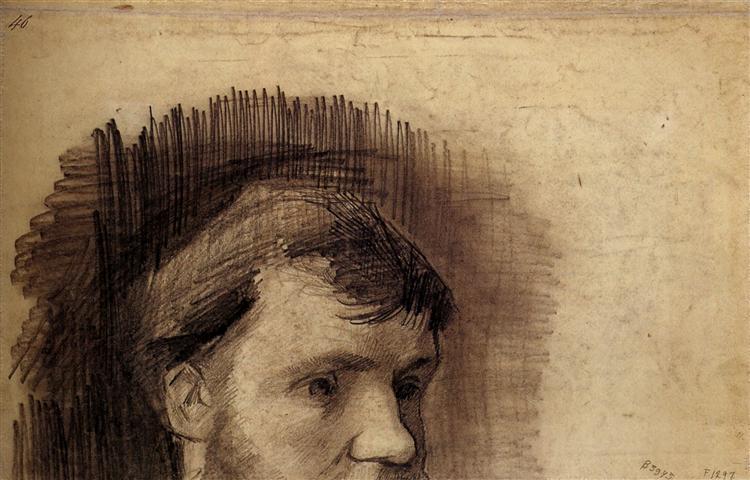 Part of a Portrait of Anthon van Rappard, 1884 - Винсент Ван Гог