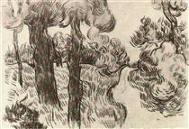 Path between Pine Trees - Вінсент Ван Гог