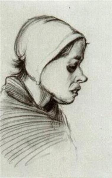 Peasant Woman, Head, c.1884 - Винсент Ван Гог